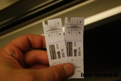 Билеты на метро, Будапешт