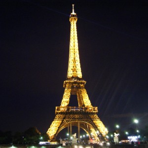 Эйфелева башня, ночь, Париж