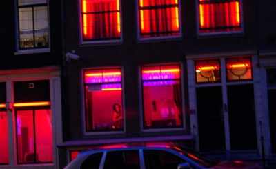 Квартал Красных фонарей,Амстердам, Голландия